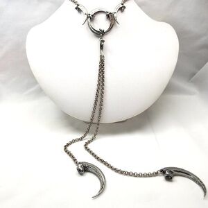 Martha Rotten Handmade Long Claw Necklace.
